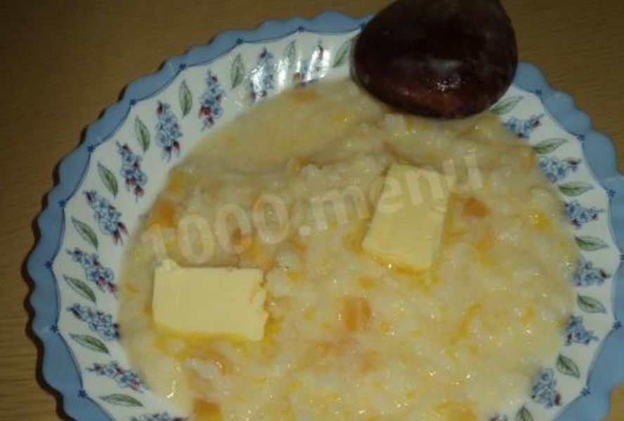 Тыквенная каша с рисом на молоке