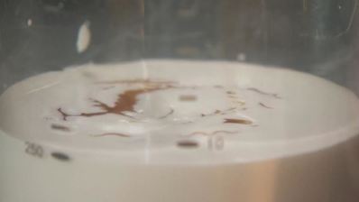 ячменная каша с сыром фета и клубничным кремом