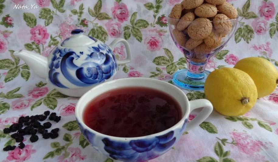 Рецепт чая из черной смородины с мятой