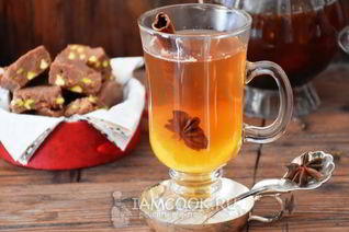 Чай с апельсином и корицей