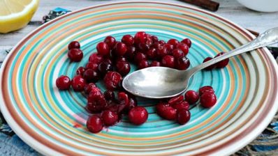 чай с апельсиновой коркой, клюквой и корицей