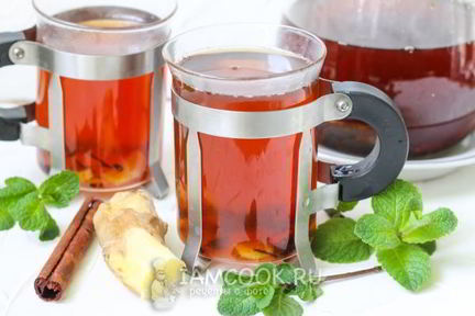 Чай с имбирем и корицей