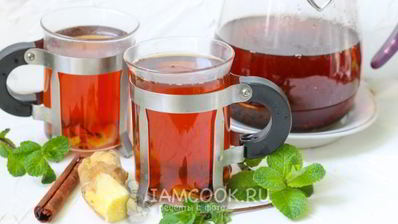 чай с имбирем и корицей