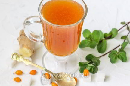 Чай с облепихой и имбирем