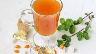 чай с облепихой и имбирем