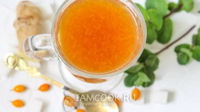 чай с облепихой и имбирем