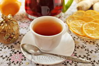 Черный чай с имбирем