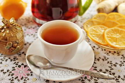 Черный чай с имбирем