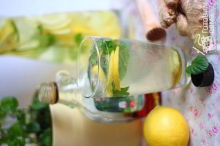 Горячий лимонный чай с имбирем и мятой Франкфурт