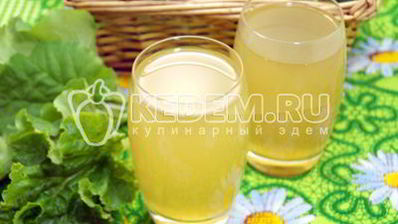 холодный чай с ревенем