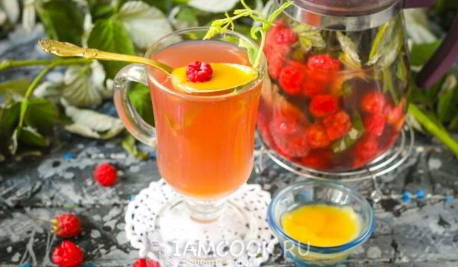 Рецепт малинового чая