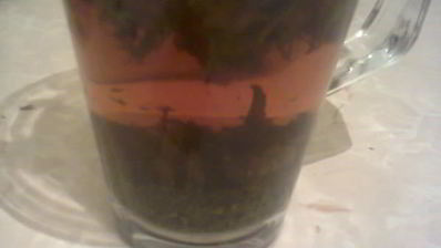 мятный чай с малиной