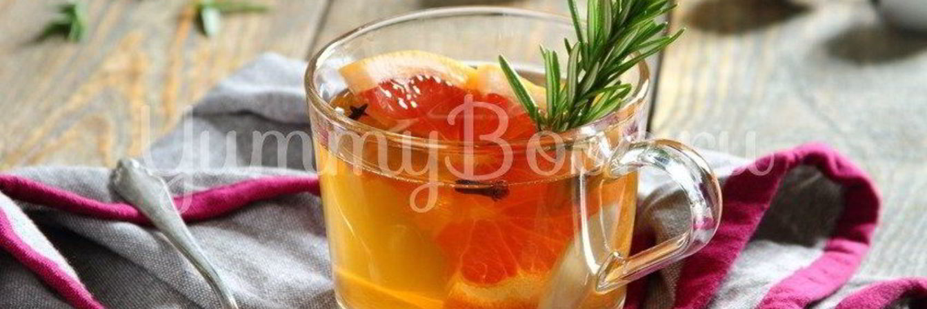 Согревающий чай с грейпфрутом и розмарином