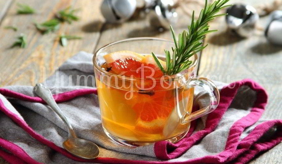 Рецепт согревающего чая с грейпфрутом и розмарином