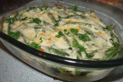 Спаржевая фасоль с соусом Mornay