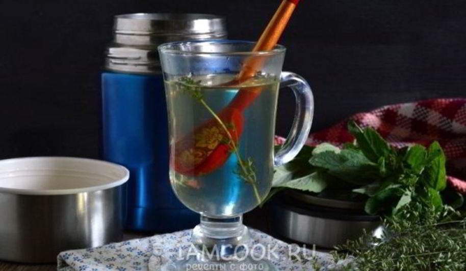 Рецепт травяного чая в термосе