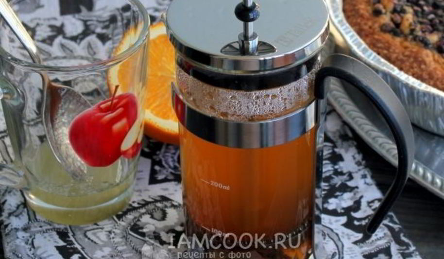 Рецепт яблочного чая с апельсином