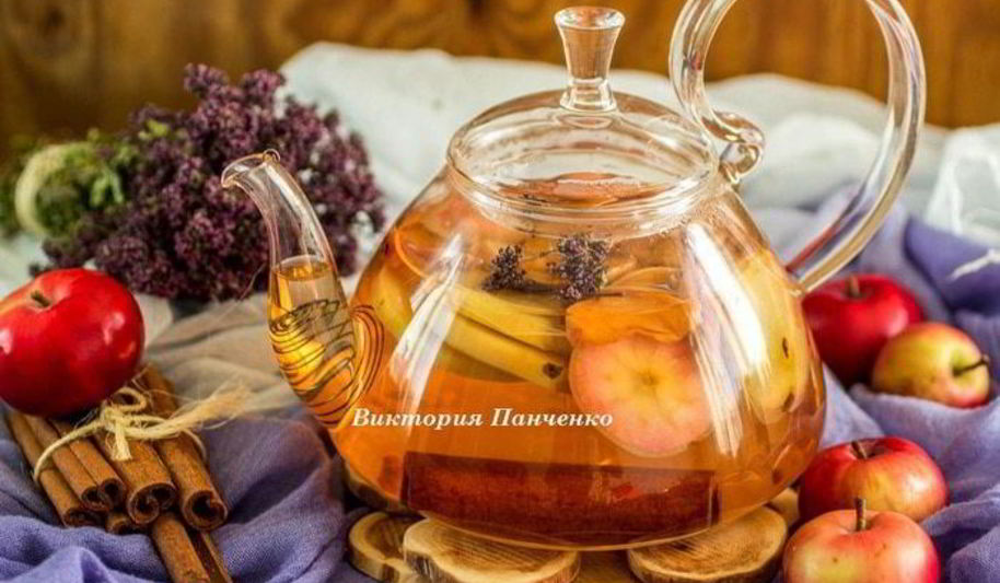 Рецепт яблочного чая с душицей и корицей