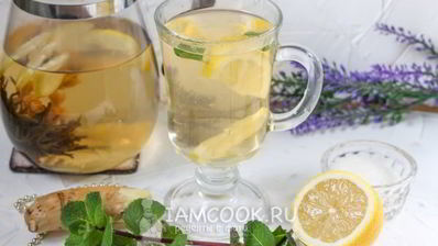зеленый чай с имбирем и лимоном