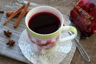 Безалкогольный глинтвейн из каркаде