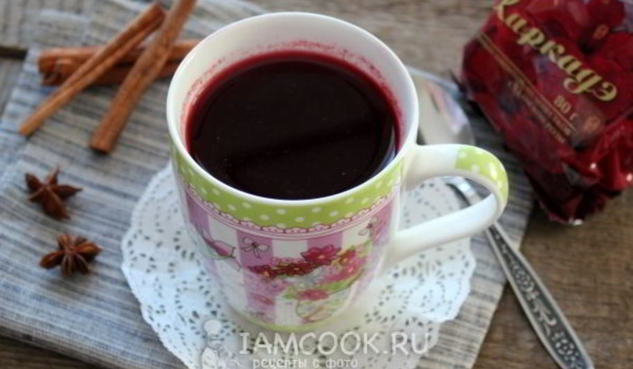 Рецепт безалкогольного глинтвейна из каркаде