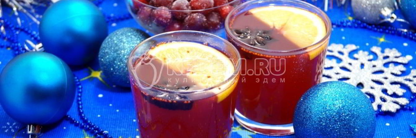 Клюквенный безалкогольный глинтвейн