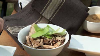 куриная печенка с соусом из глинтвейна