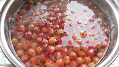 кисель из розового крыжовника