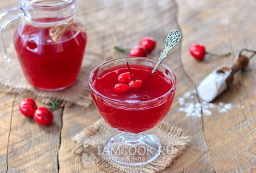 Кисель из замороженной вишни