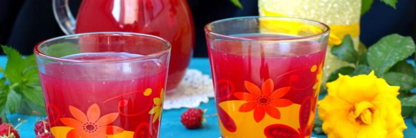 Малиновый кисель с мятой