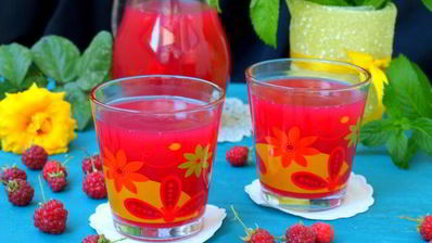 малиновый кисель с мятой