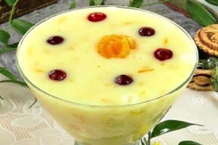 Молочный кисель с мандаринами