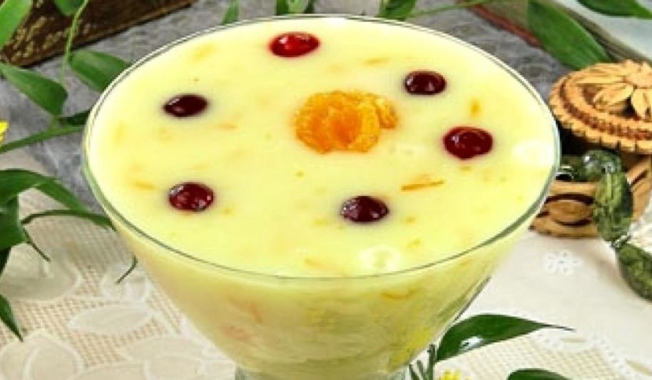 Рецепт молочного киселя с мандаринами