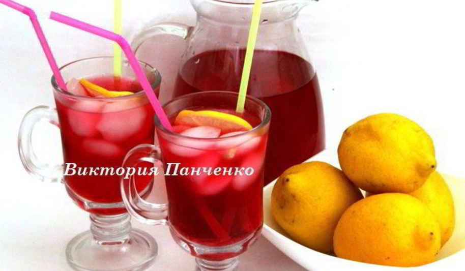 Рецепт клюквена-лимонного напиток