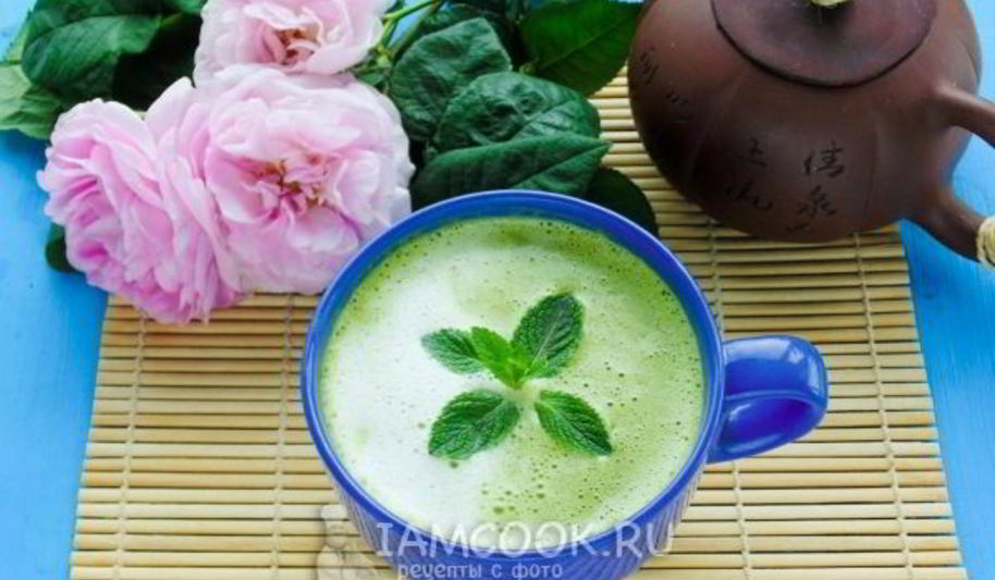 Рецепт латте с чаем маття и белым шоколадом
