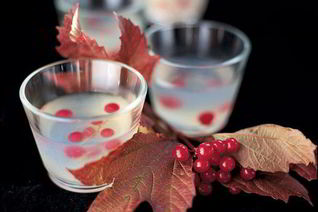 Желе с водкой и ягодами