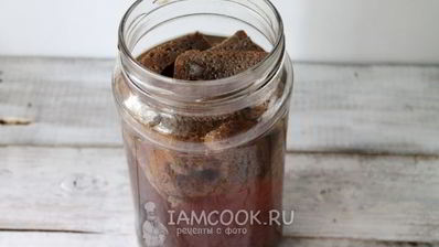 домашний квас из бородинского хлеба