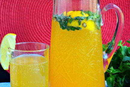 Абрикосовый лимонад с мятой