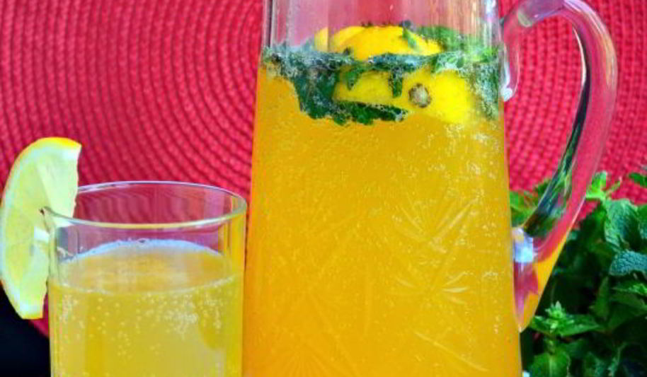 Рецепт абрикосового лимонада с мятой