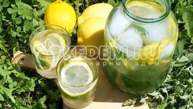 домашний лимонад с лимоном и мятой