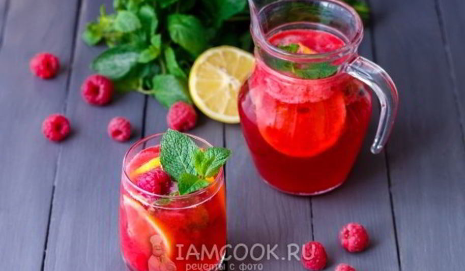 Рецепт малинового лимонада