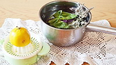 лимонно-апельсиновый напиток с базиликом