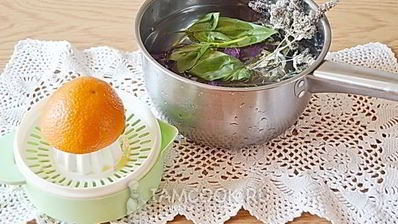 лимонно-апельсиновый напиток с базиликом