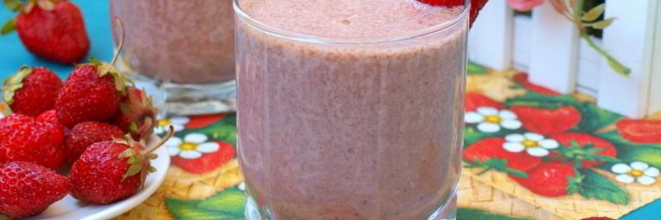 Клубнично-шоколадный молочный коктейль