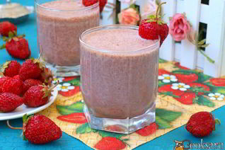 Клубнично-шоколадный молочный коктейль