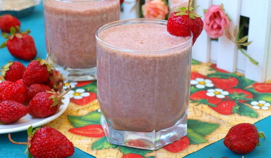 Рецепт клубнично-шоколадного молочный коктейль