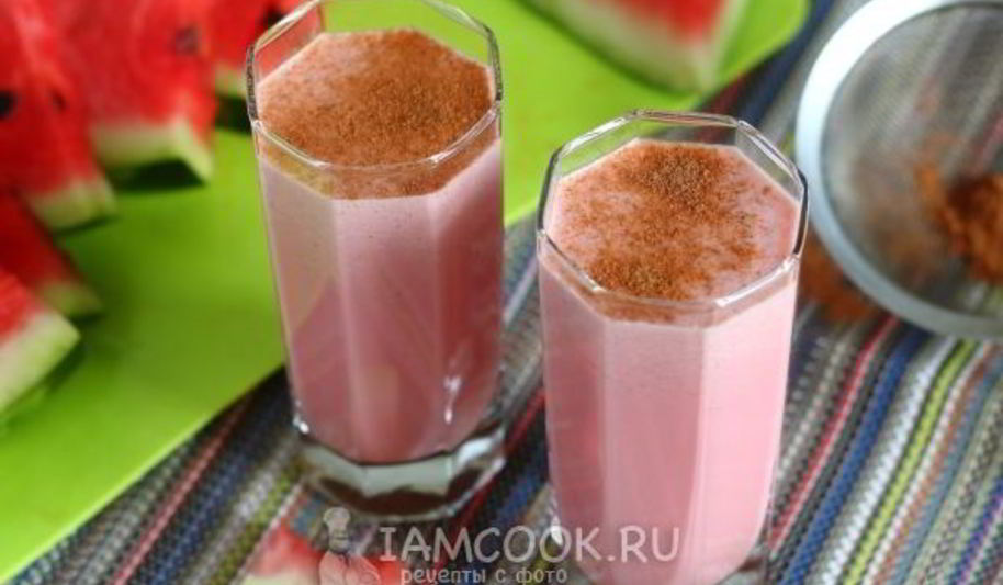 Рецепт коктейля из арбуза и молока