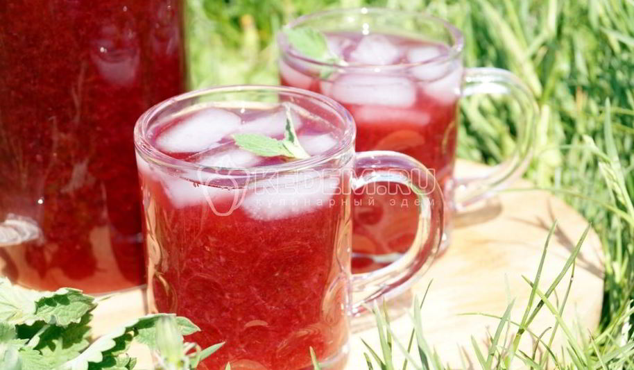 Рецепт брусничного морса с мятой