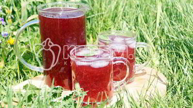 брусничный морс с мятой