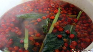 калиновый морс с мятой